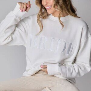 Bride White Crewneck Sweatshirt Size M